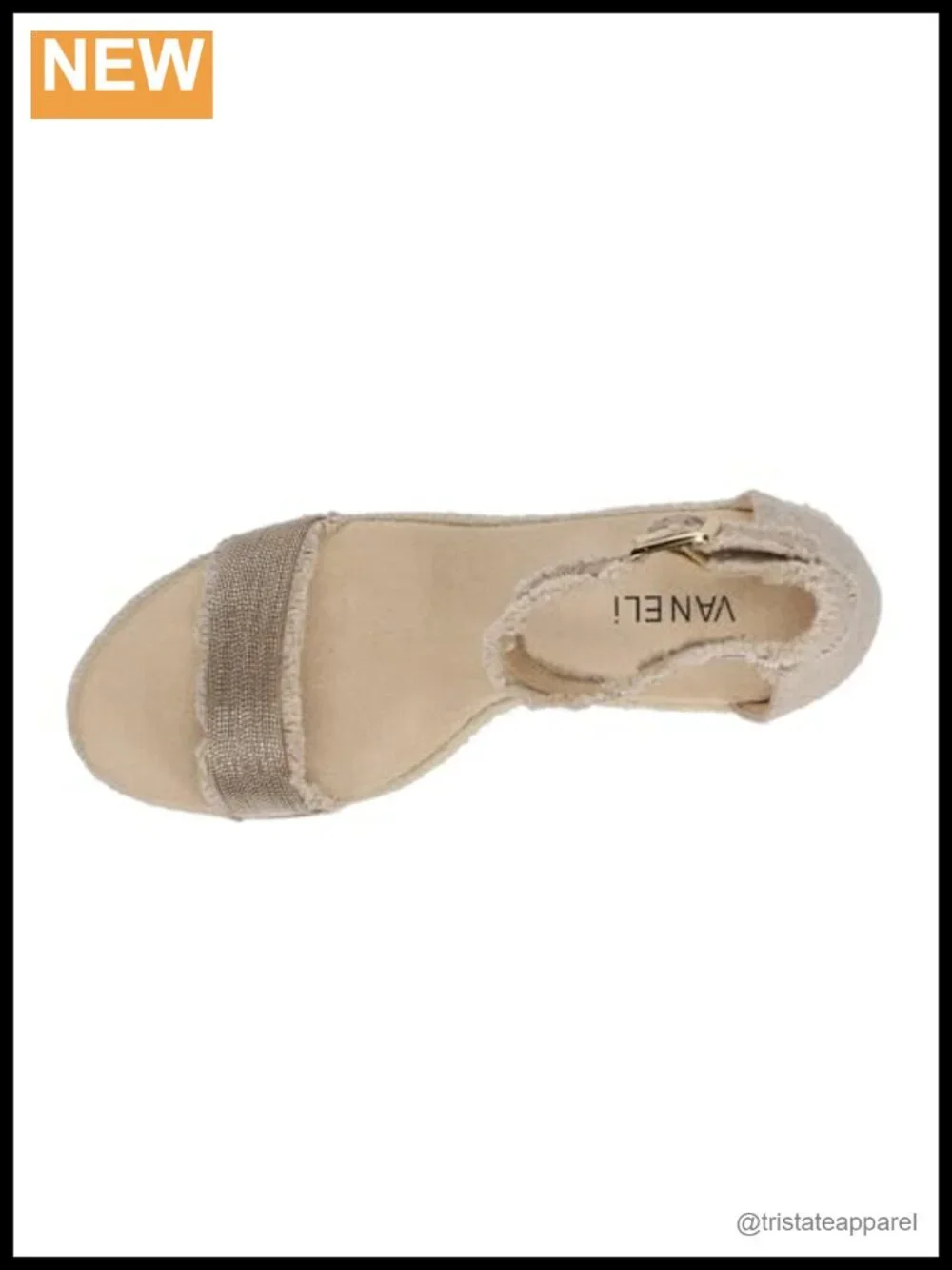 Layry Natural Canvas Ankle Strap Wedge Sandals Comfort Buckle Casual